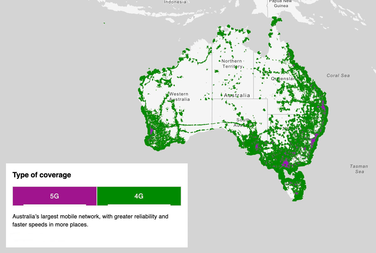 Telstra Coverage Map